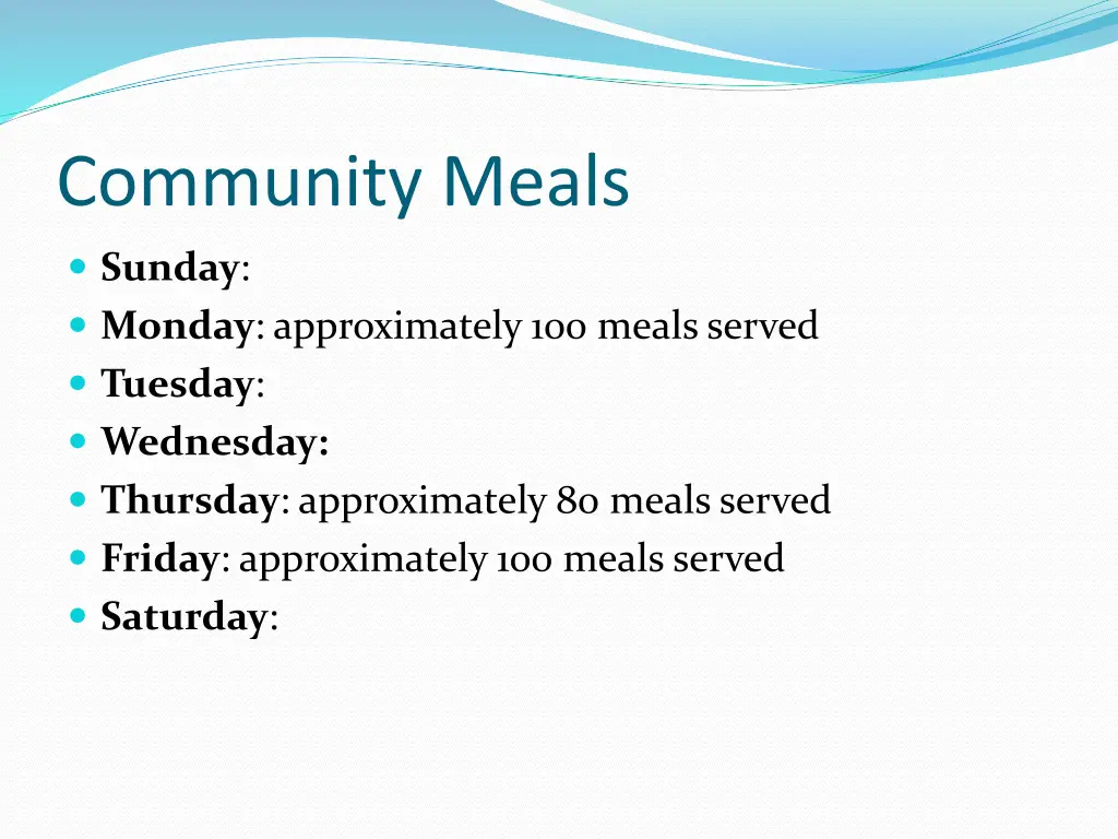 community meals