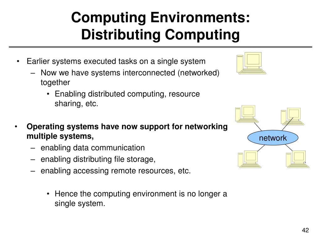 computing environments distributing computing