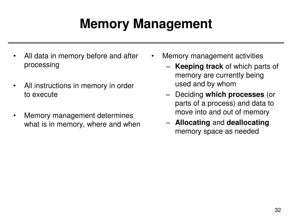 memory management