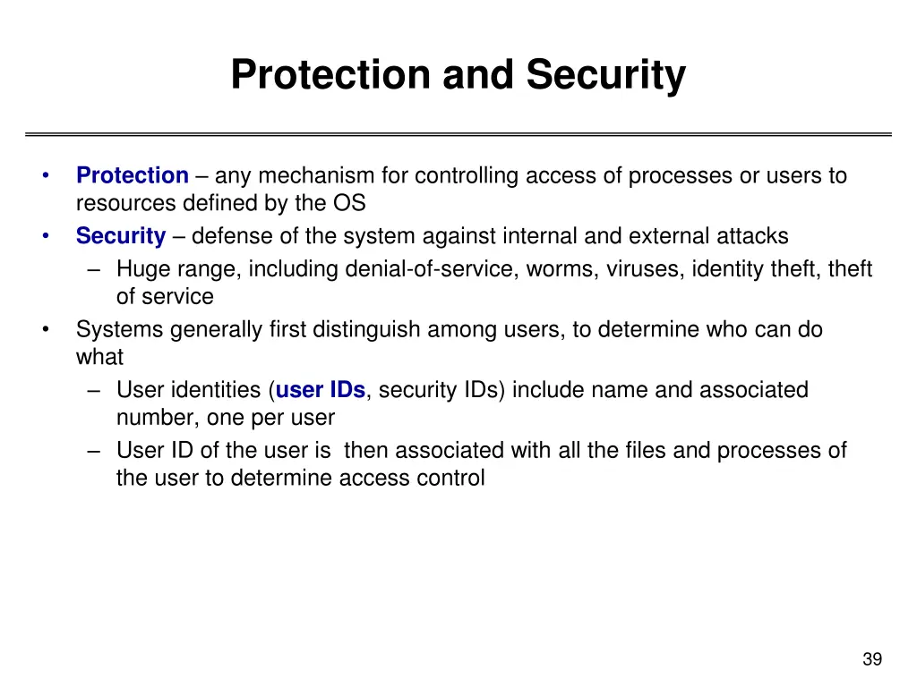 protection and security