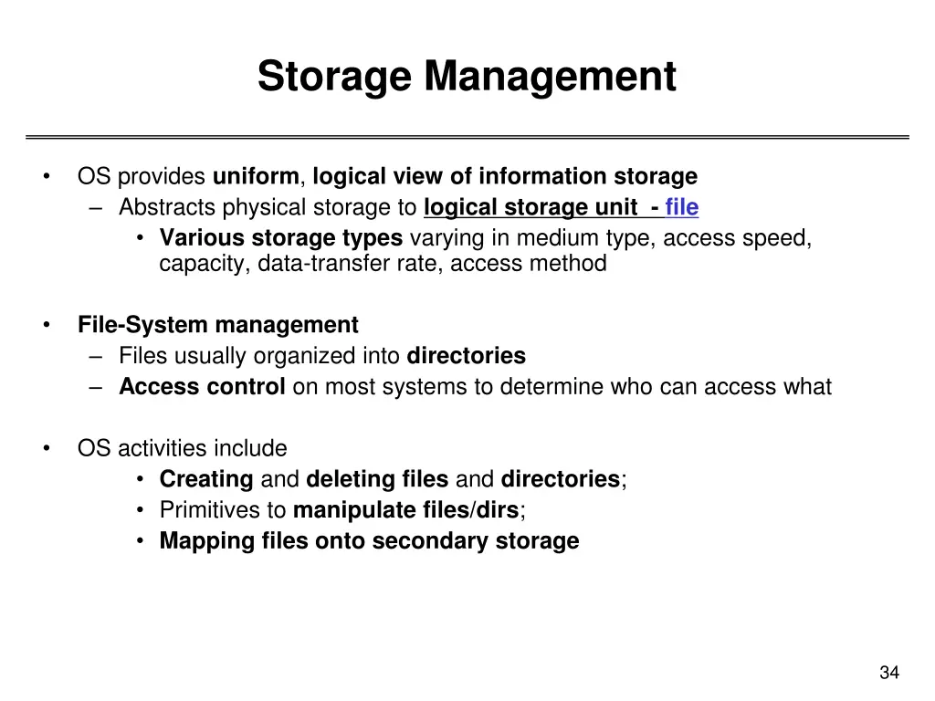 storage management