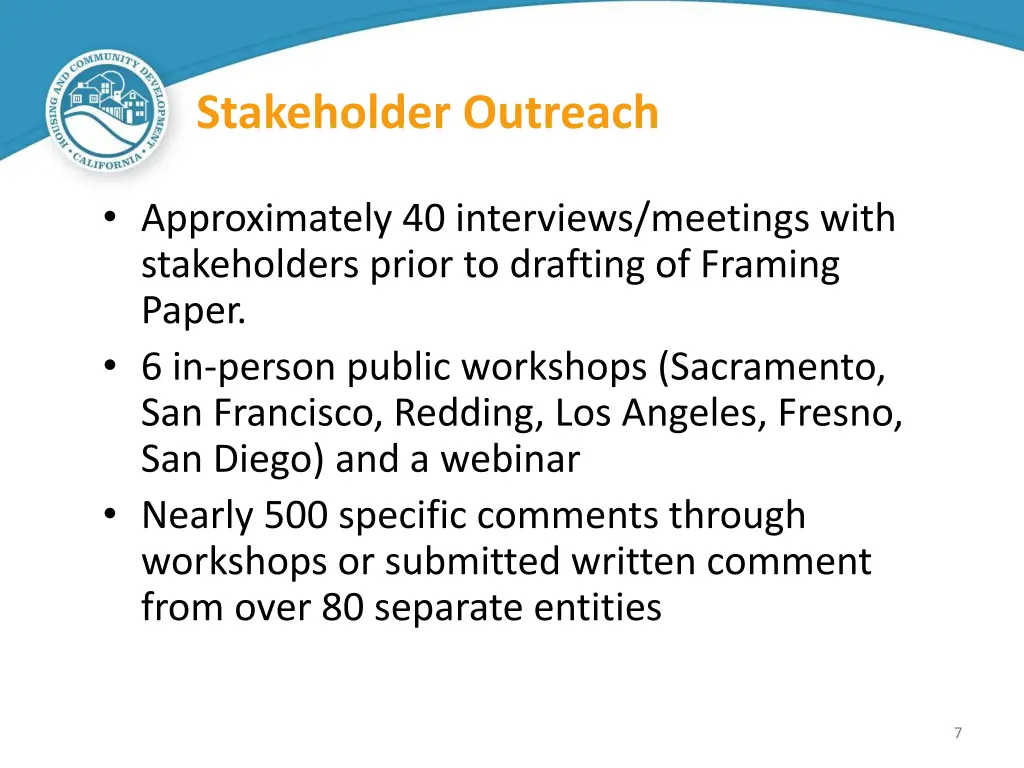 stakeholder outreach