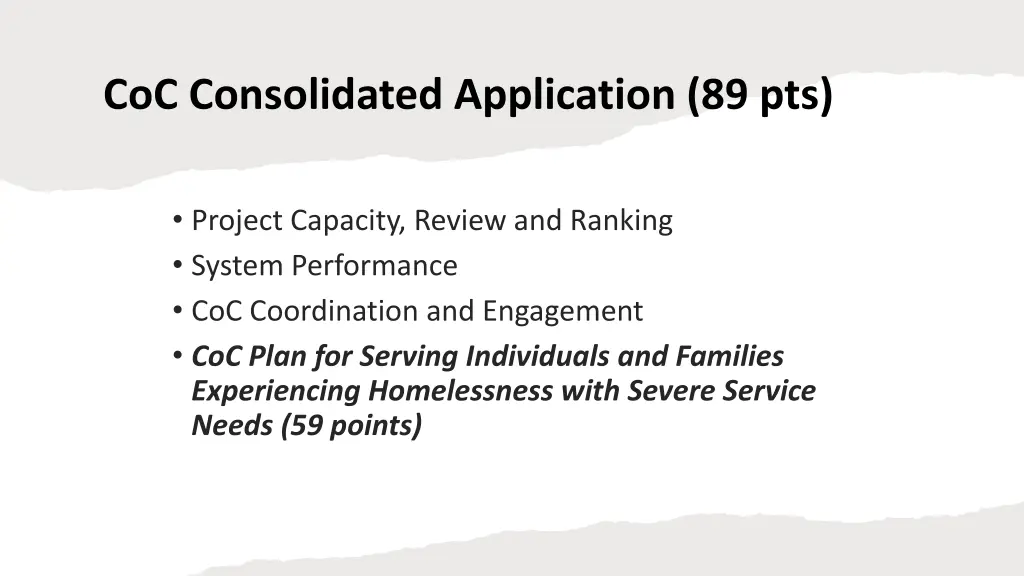 coc consolidated application 89 pts