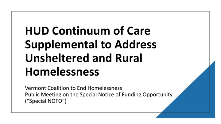 hud continuum of care supplemental to address