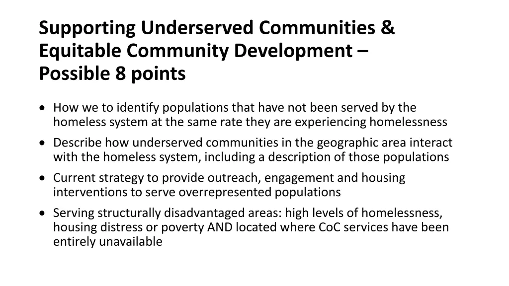 supporting underserved communities equitable