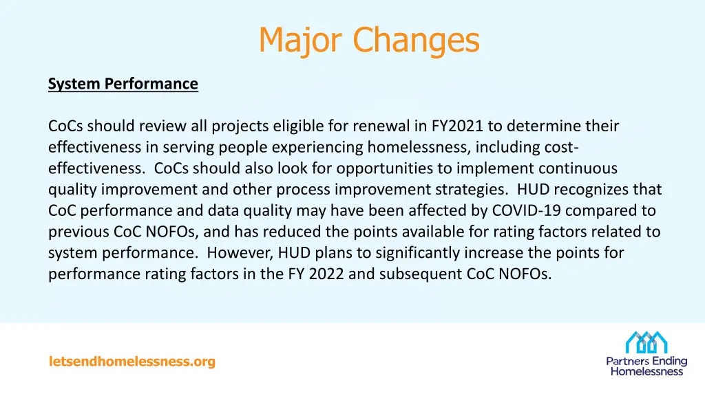 major changes 1