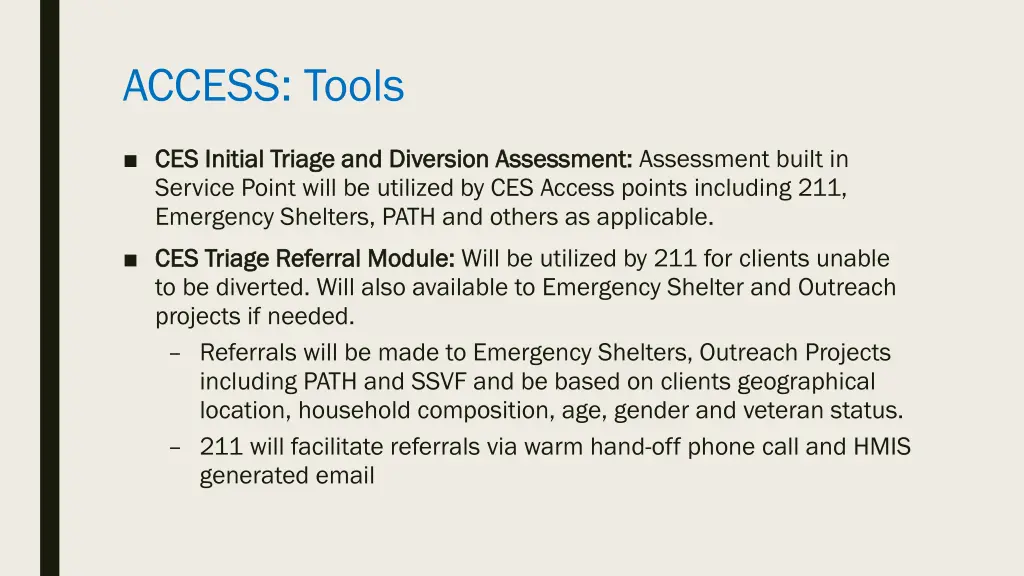 access tools