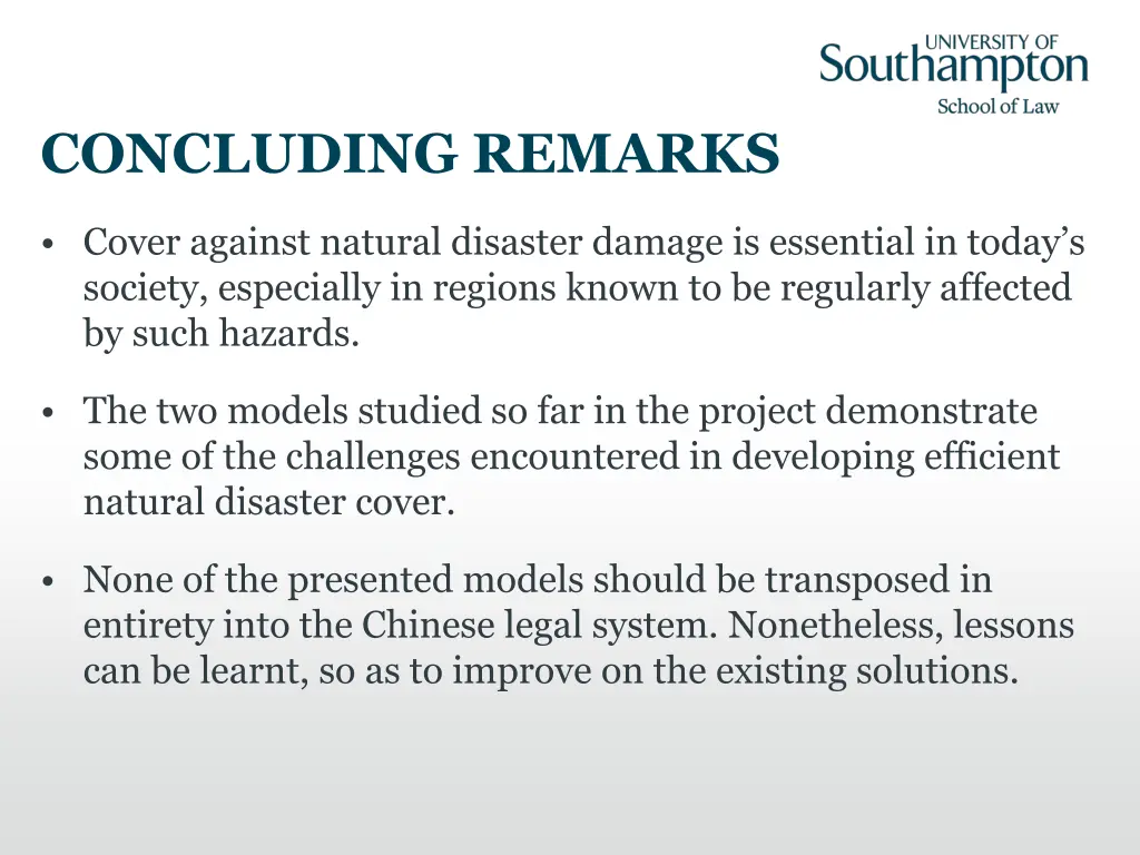 concluding remarks
