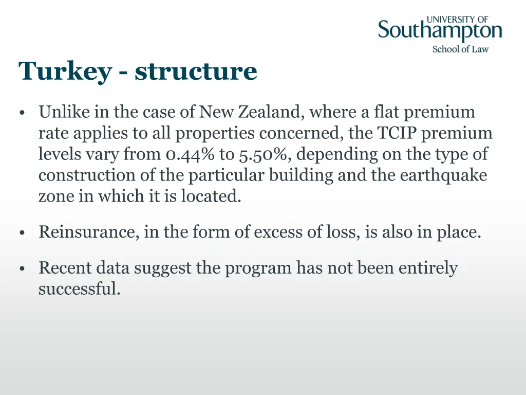 turkey structure