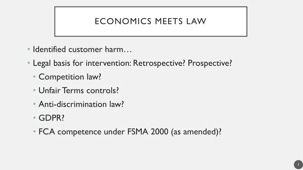 economics meets law
