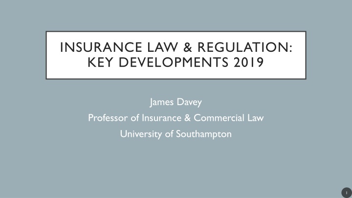 insurance law regulation key developments 2019