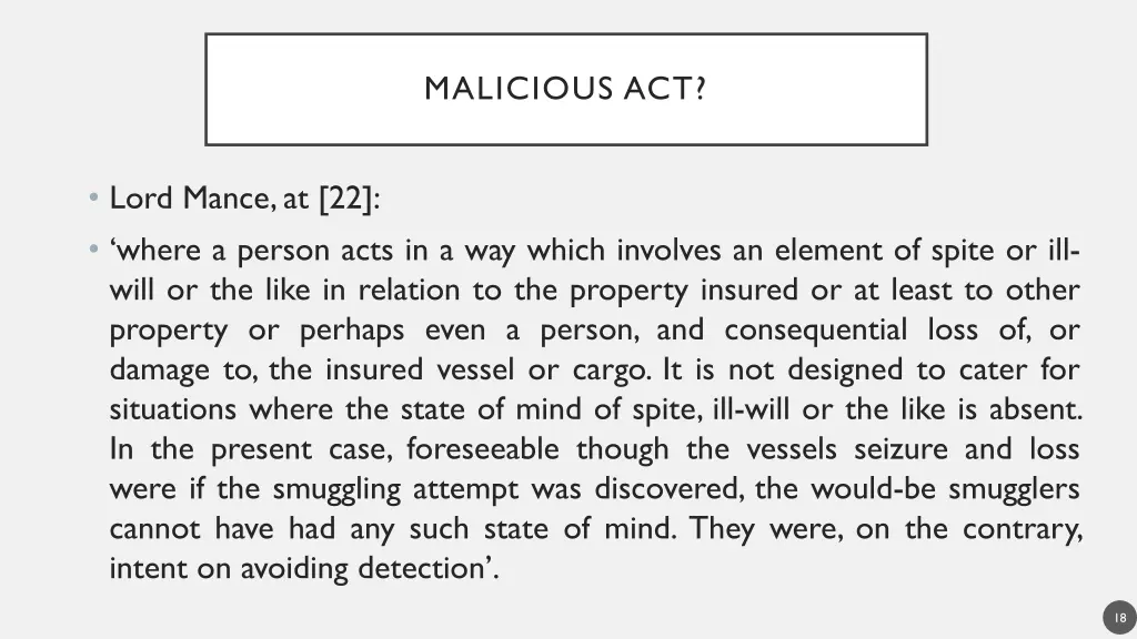 malicious act
