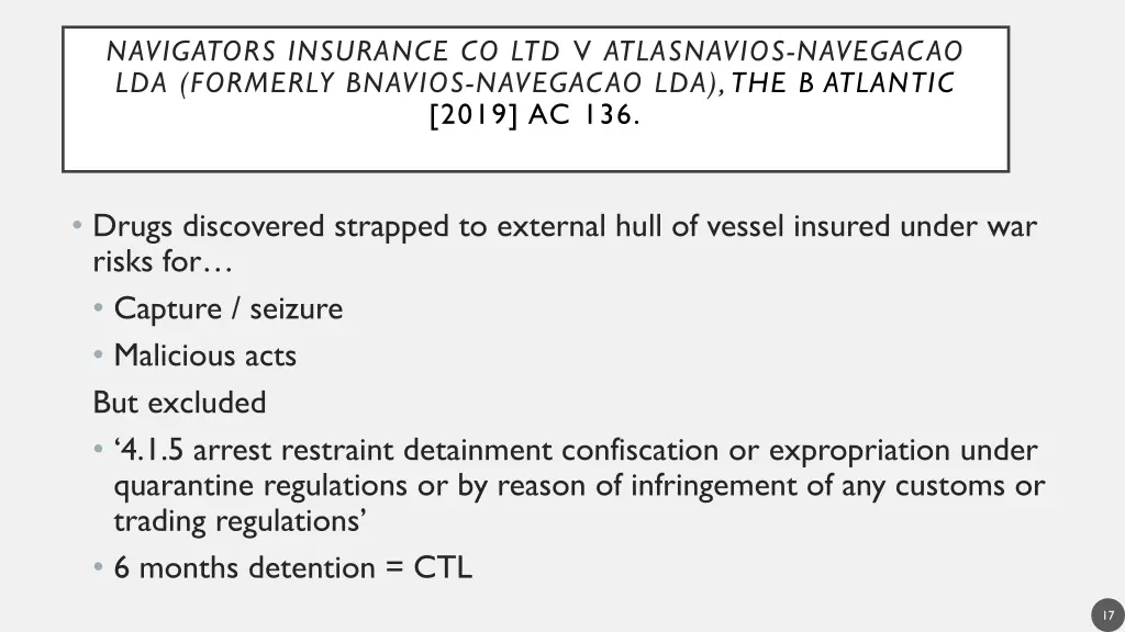 navigators insurance co ltd v atlasnavios