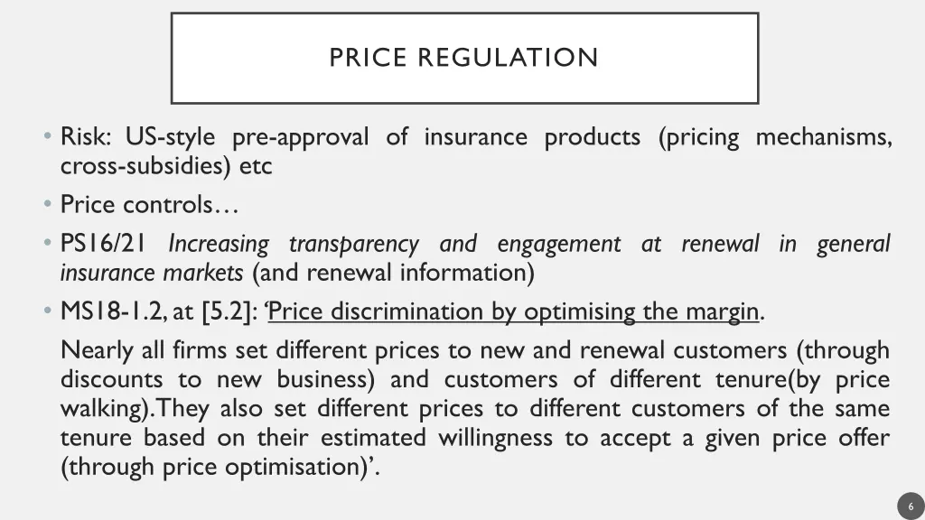 price regulation