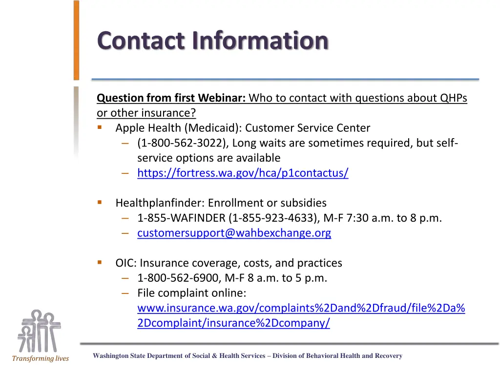 contact information