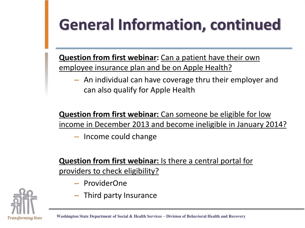 general information continued