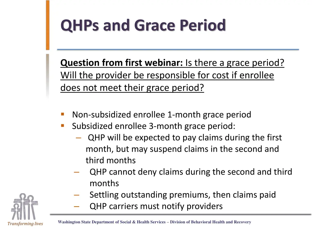 qhps and grace period