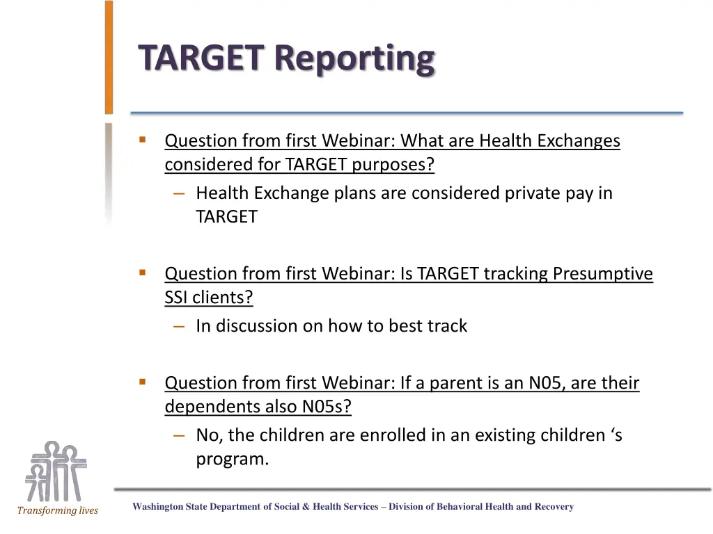 target reporting