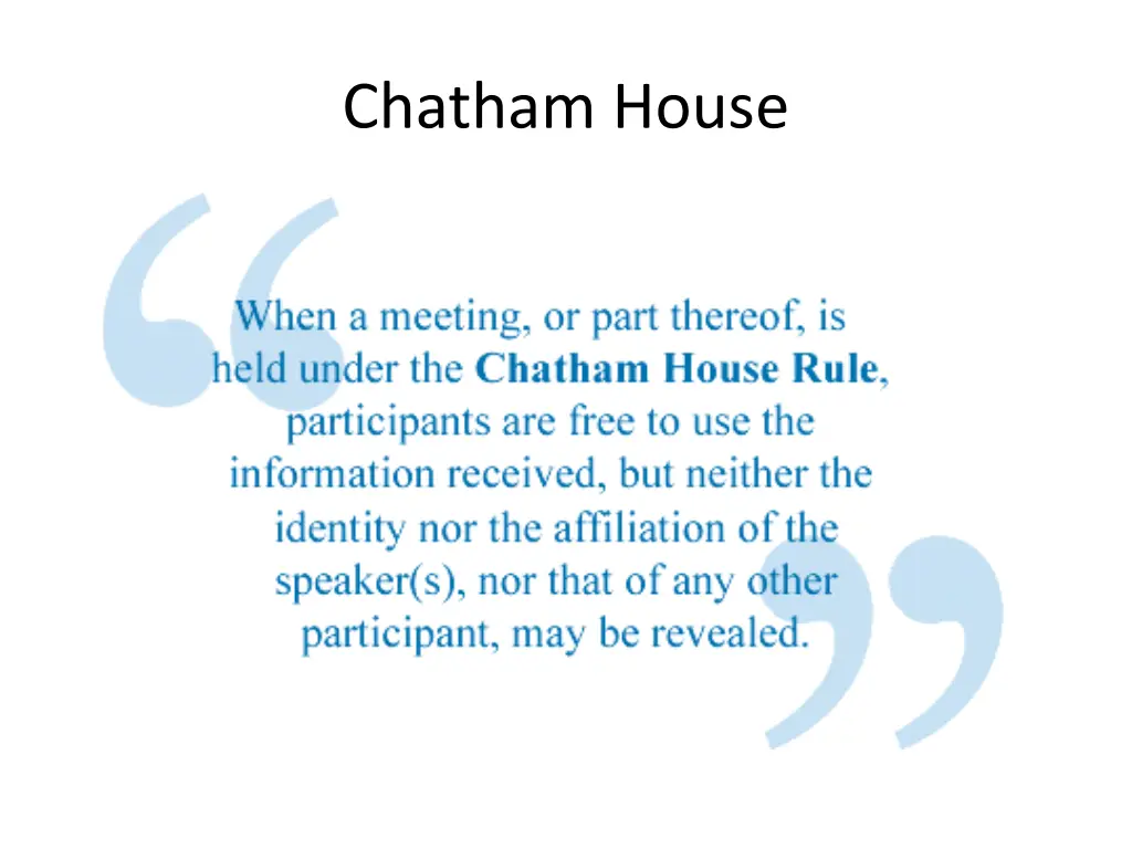 chatham house