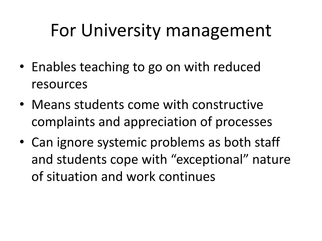 for university management