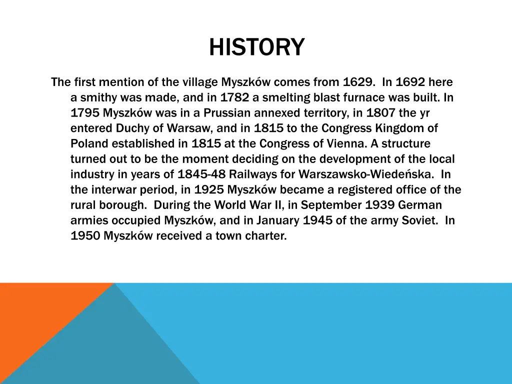 history