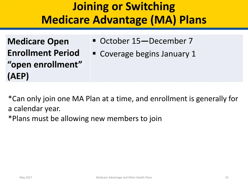 joining or switching medicare advantage ma plans