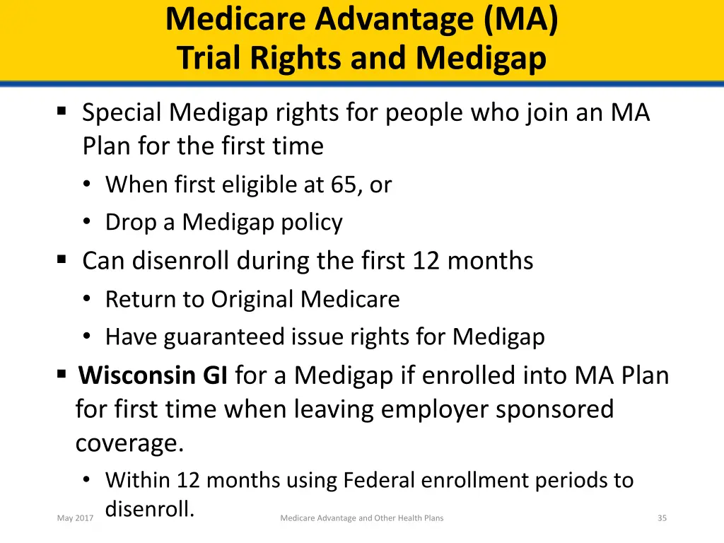 medicare advantage ma trial rights and medigap