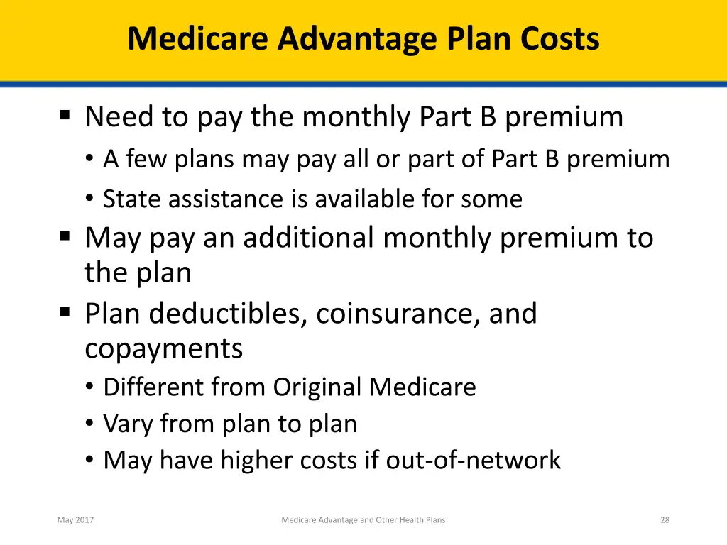 medicare advantage plan costs