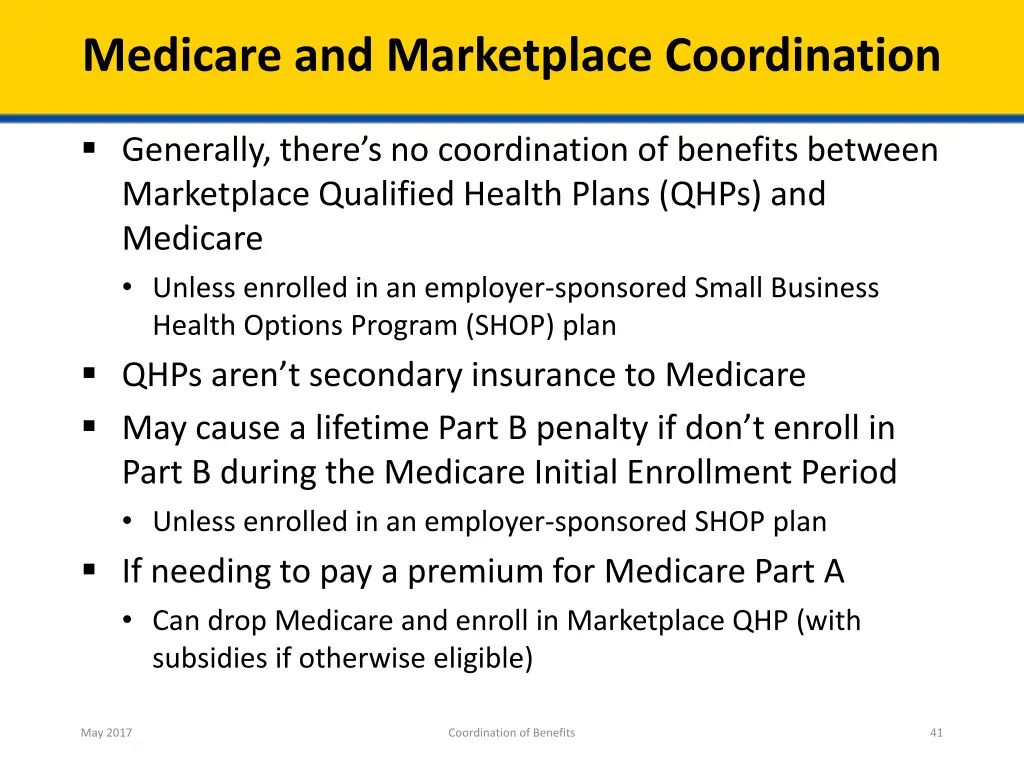 medicare and marketplace coordination