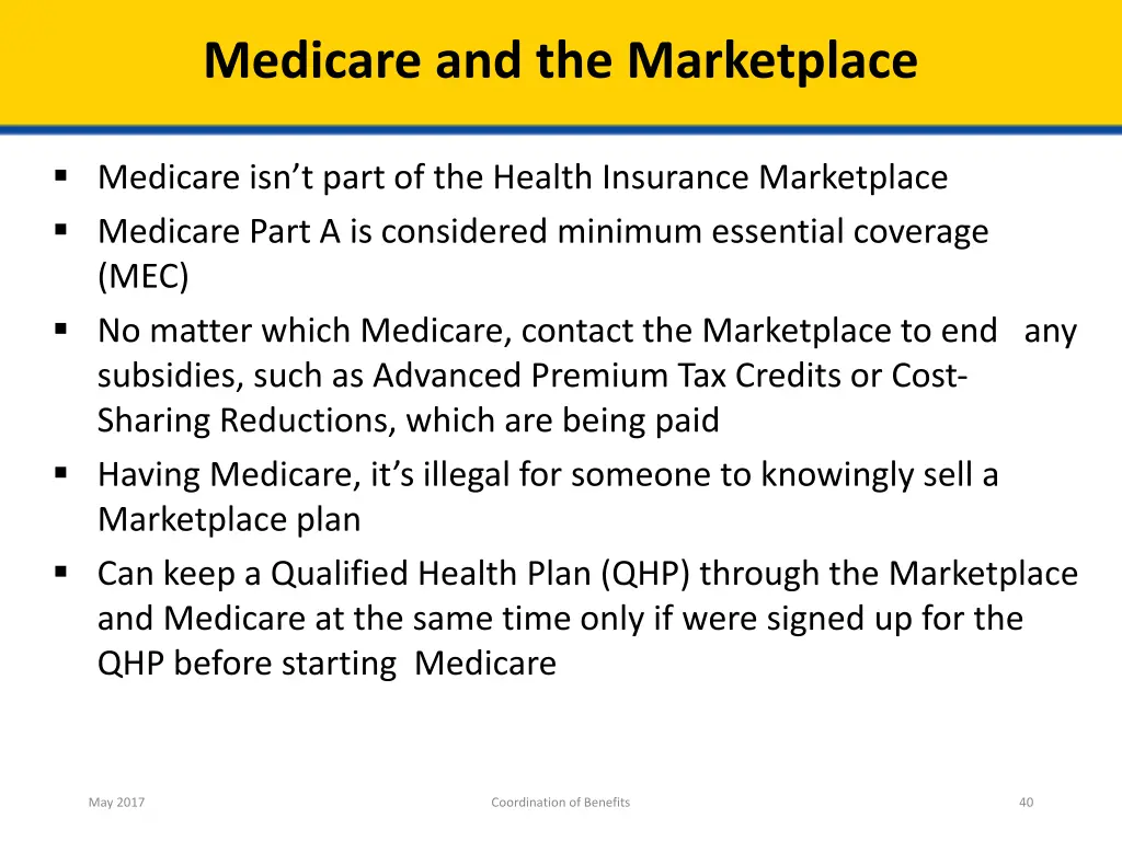 medicare and the marketplace