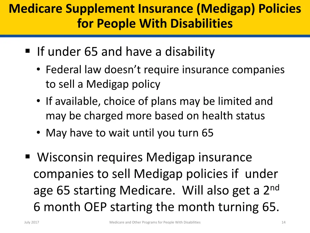 medicare supplement insurance medigap policies