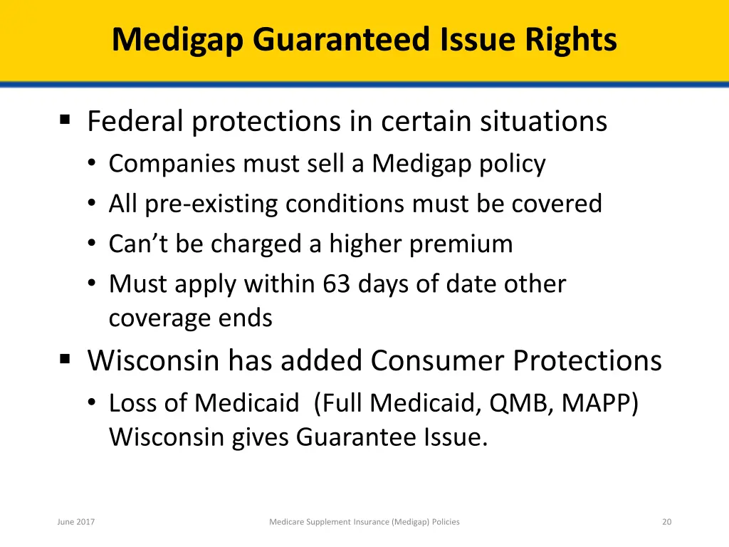 medigap guaranteed issue rights