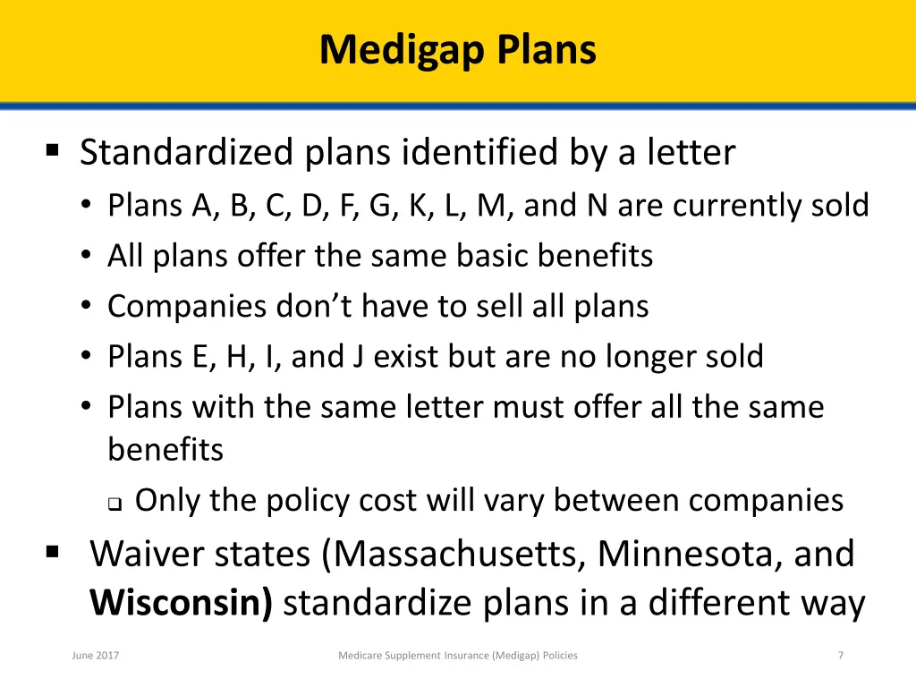 medigap plans