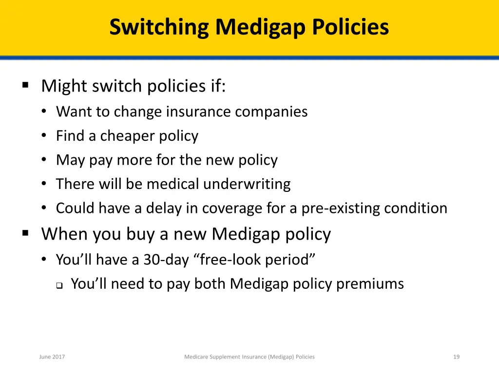 switching medigap policies