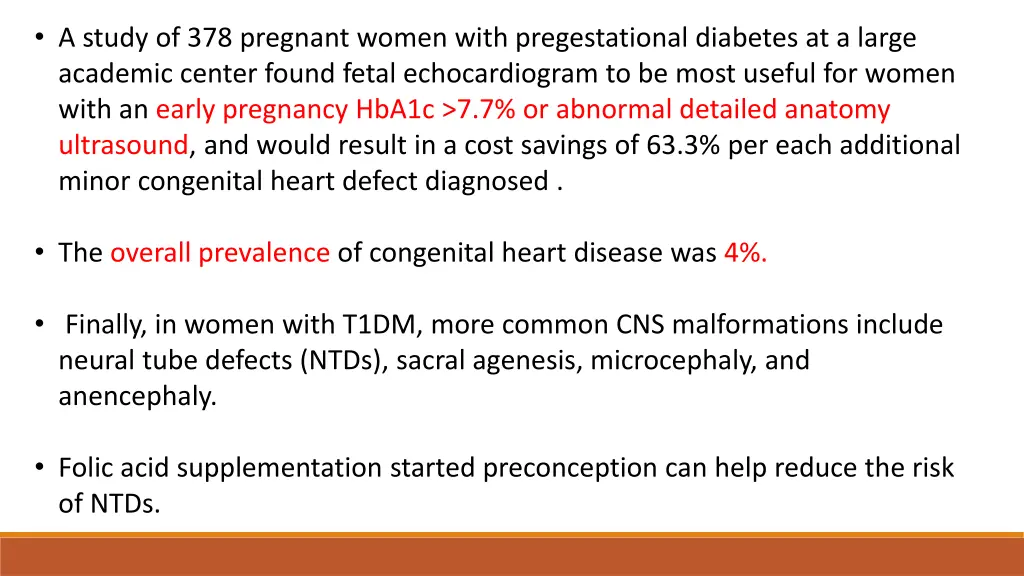a study of 378 pregnant women with pregestational
