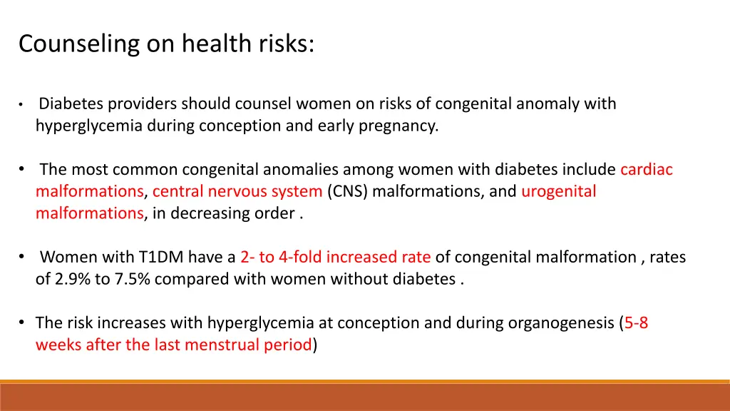 counseling on health risks