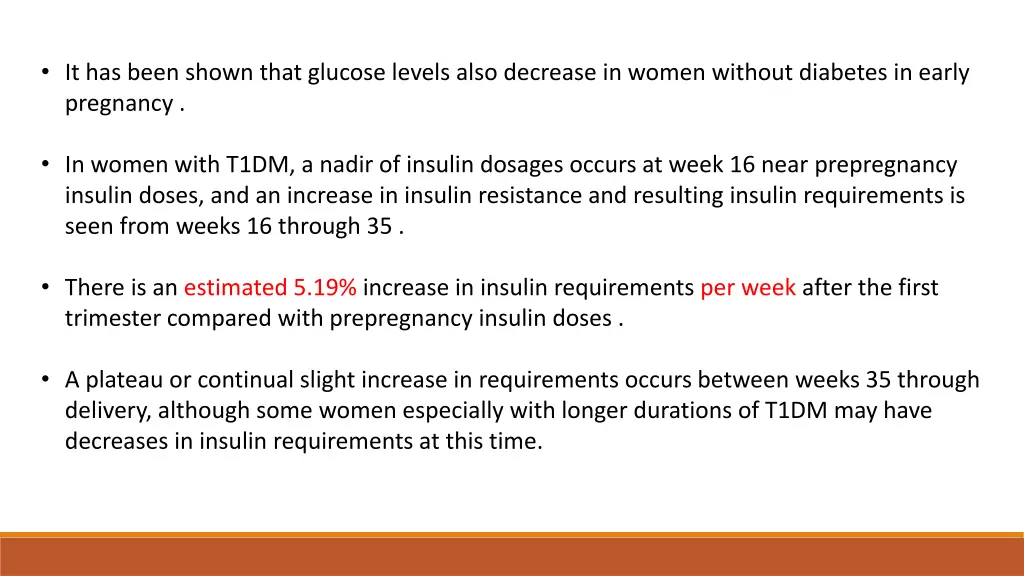 it has been shown that glucose levels also