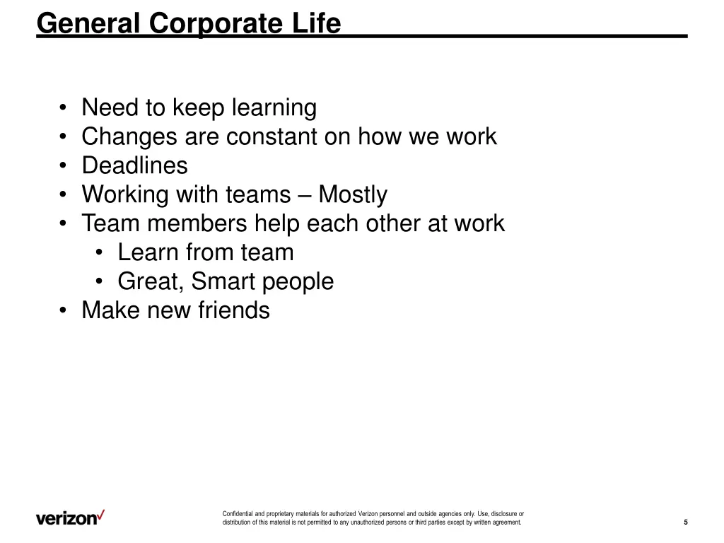 general corporate life