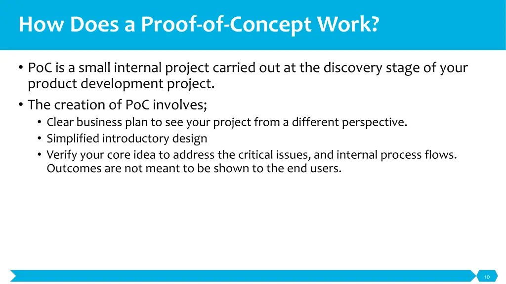 how does a proof of concept work