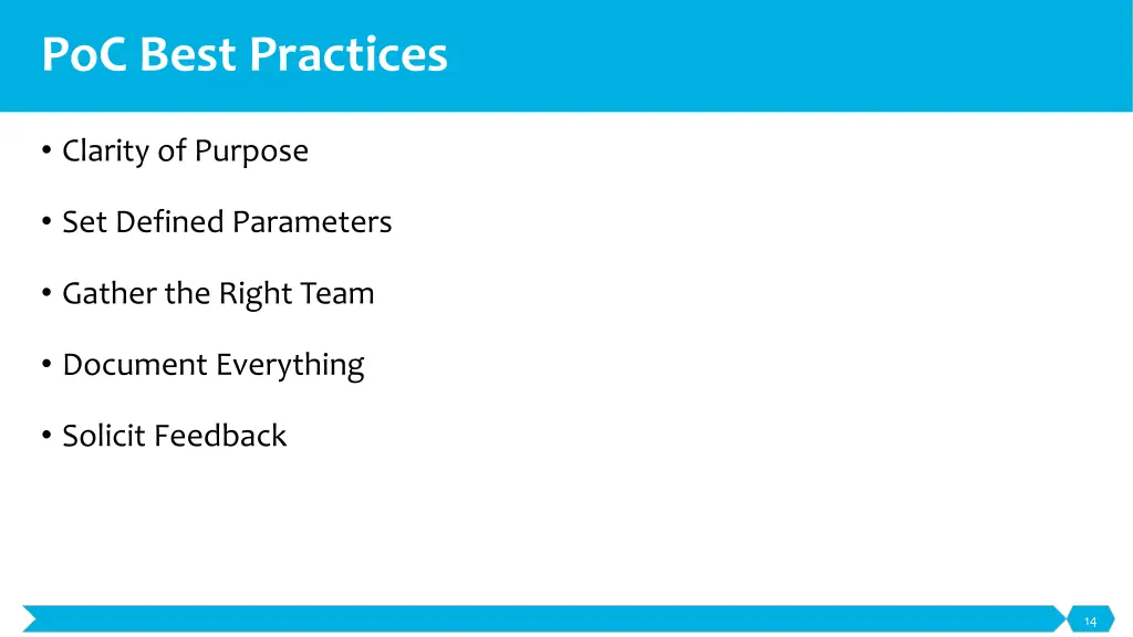 poc best practices