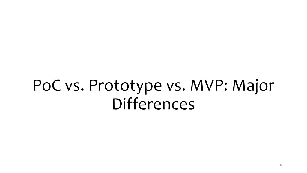 poc vs prototype vs mvp major differences