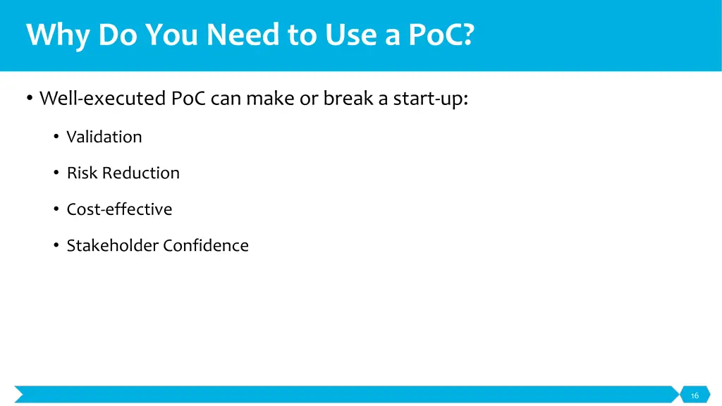 why do you need to use a poc 1