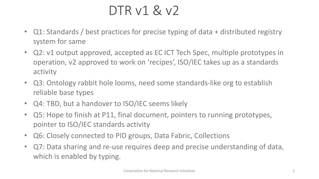 dtr v1 v2