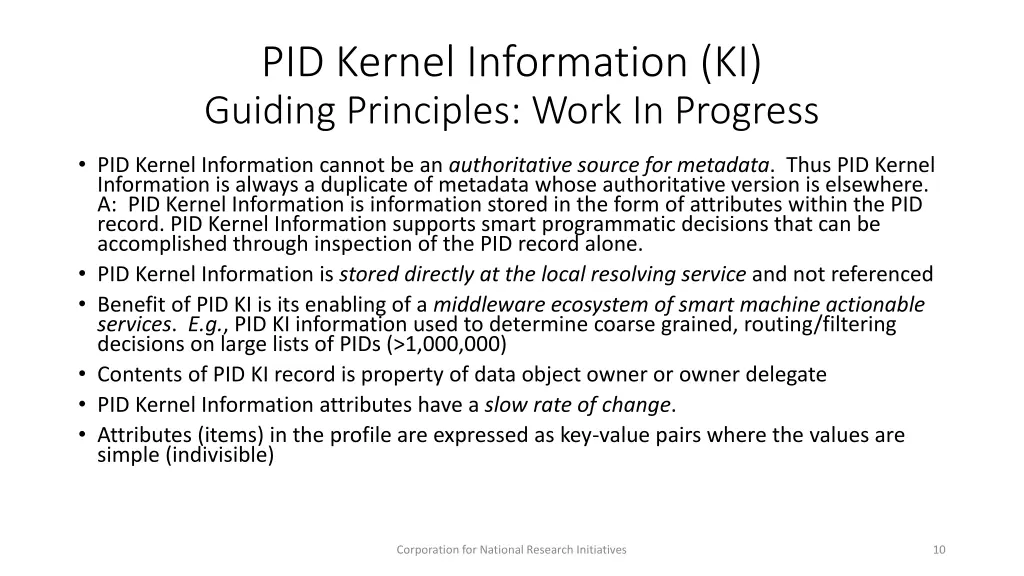 pid kernel information ki guiding principles work