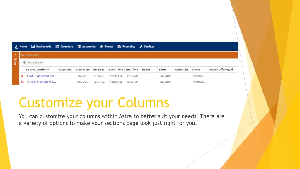 customize your columns you can customize your