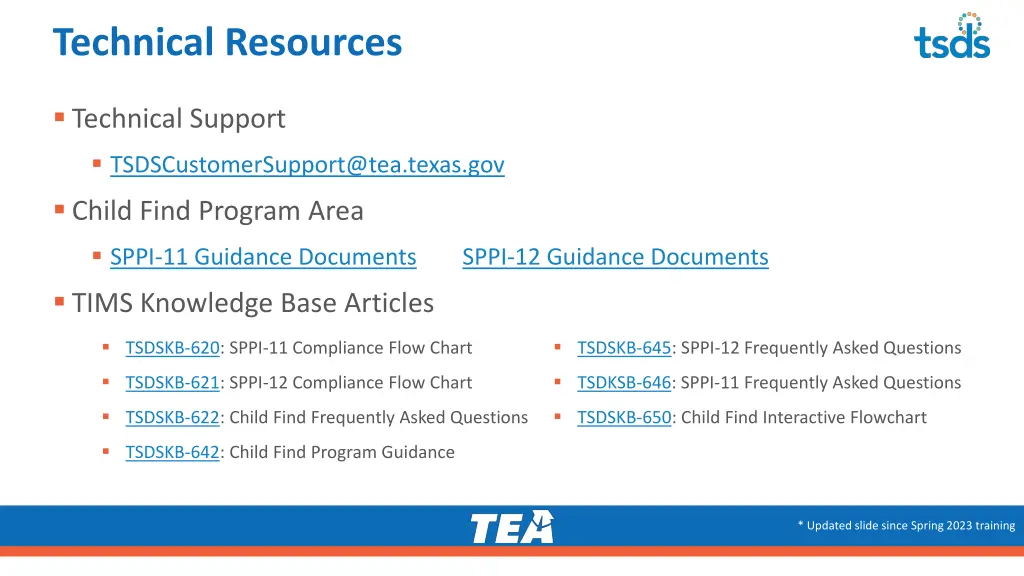 technical resources