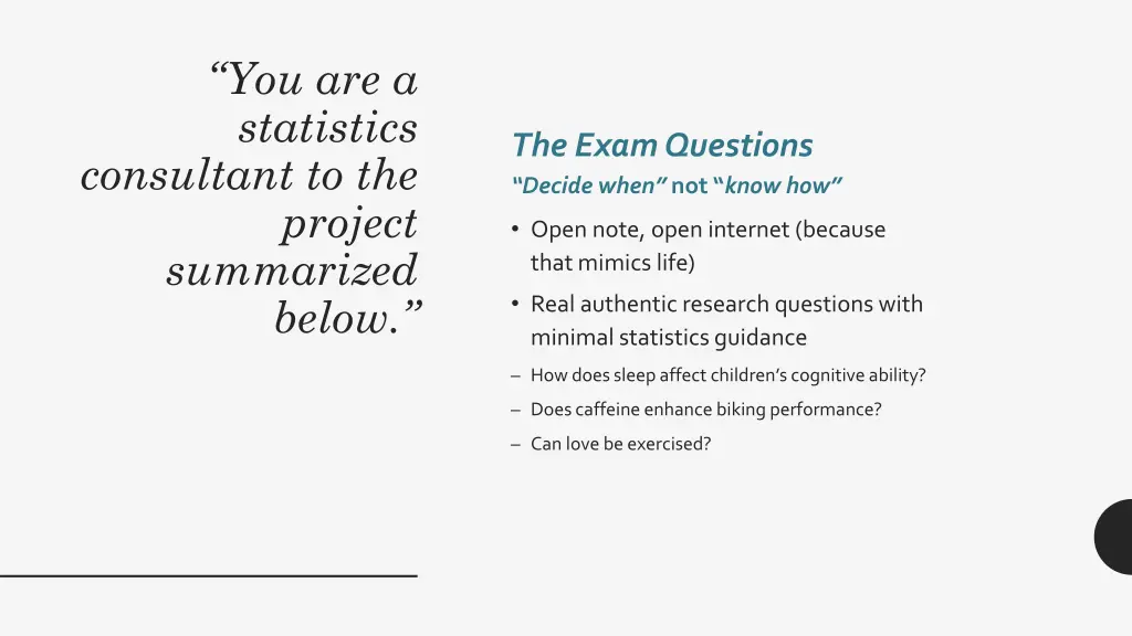 you are a statistics 1