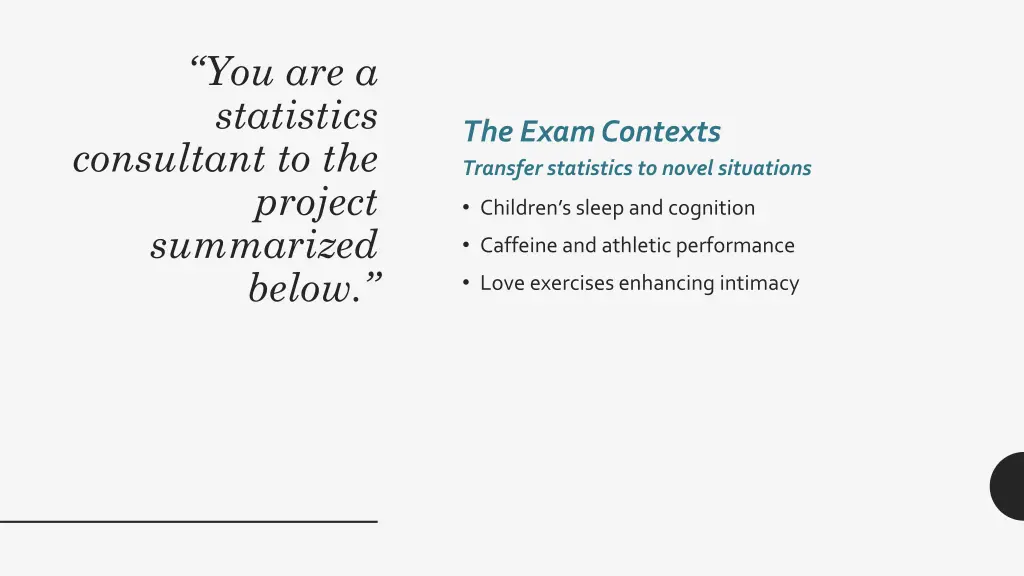 you are a statistics