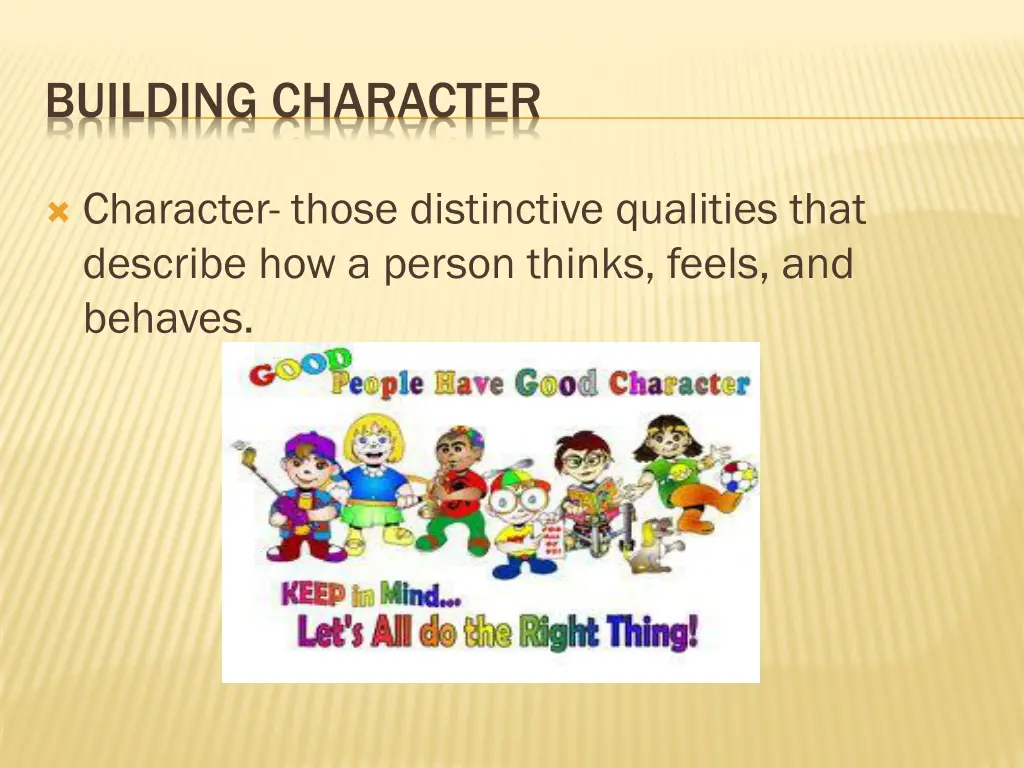 building character