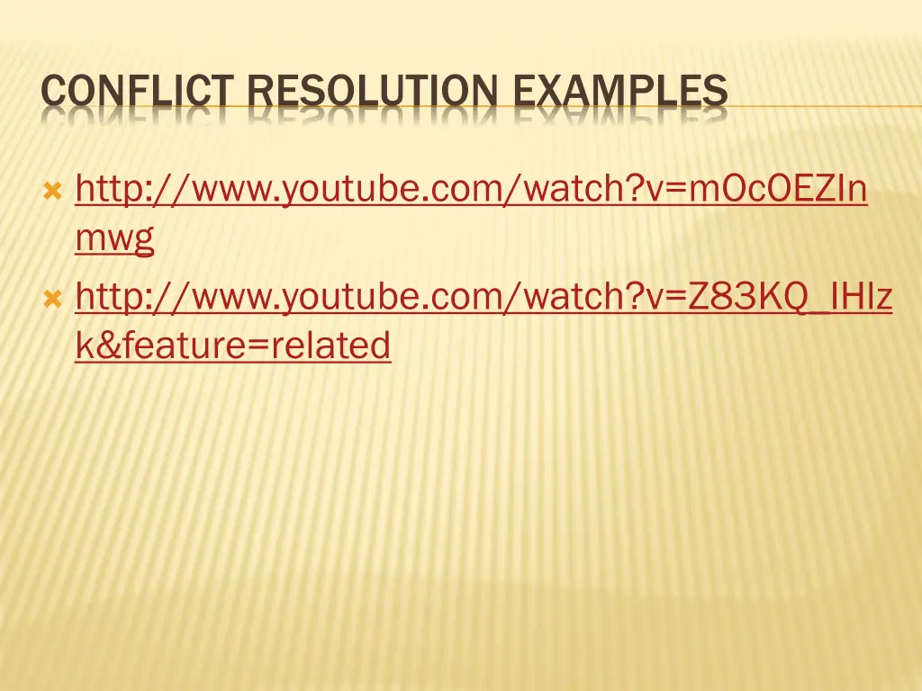 conflict resolution examples